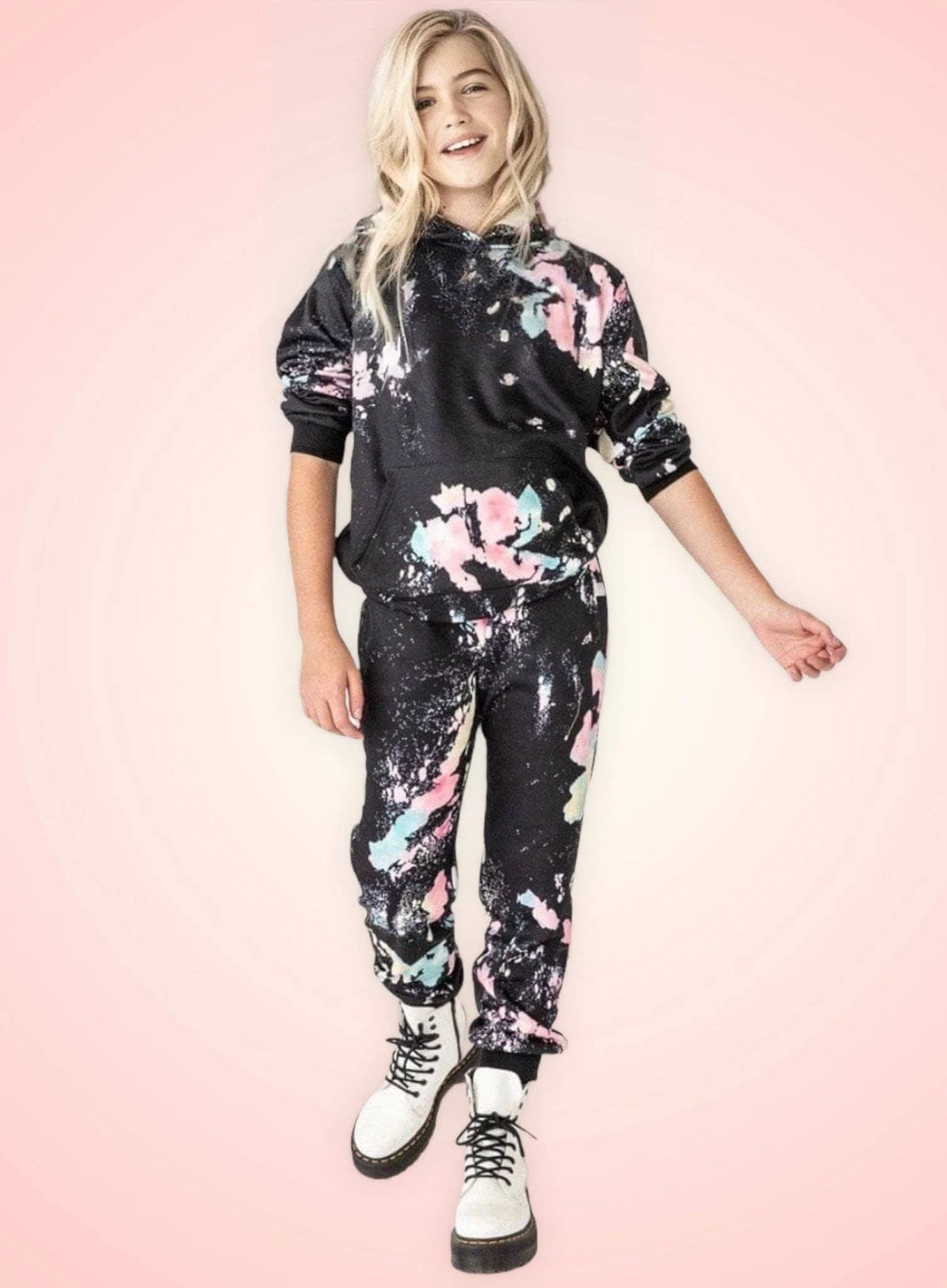 Women's Pink Splatter Paint Set 1 Women's Pink Splatter Paint Set