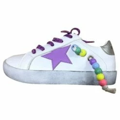 Star Girl Rainbow Beaded Sneaker -Clothing Shop shoes star girl rainbow beaded sneaker lola the boys 28654943273062