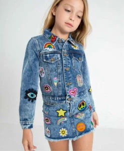 All About The Patch Denim Skirt -Clothing Shop skirts all about the patch denim skirt lola the boys 28789047754854