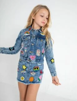 All About The Patch Denim Skirt -Clothing Shop skirts all about the patch denim skirt lola the boys 28789047918694
