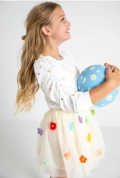 Rainbow Daisy Puff Tutu -Clothing Shop skirts rainbow daisy puff tutu lola the boys 28788374634598