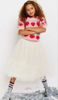 Clothing Shop -Clothing Shop spin and dream sparkle midi skirt lola the boys 29348400103526