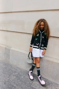 Butterfly Patch Cardigan 10 Butterfly Patch Cardigan -Clothing Shop sweaters sweatshirts butterfly patch cardigan lola the boys 29649663656038