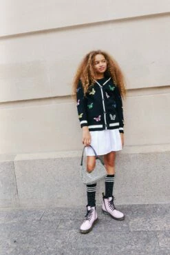 Butterfly Patch Cardigan 11 Butterfly Patch Cardigan -Clothing Shop sweaters sweatshirts butterfly patch cardigan lola the boys 29649663688806