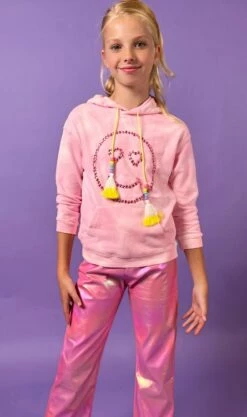 Heart Eyes Crystal Smiley Hoodie