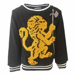 Lion's Crest Navy Crewneck -Clothing Shop sweaters sweatshirts lions crest navy crewneck lola the boys 28475282686054