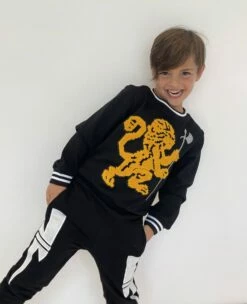 Lion's Crest Navy Crewneck -Clothing Shop sweaters sweatshirts lions crest navy crewneck lola the boys 28485042077798