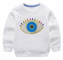Womens Rainbow Evil Eye Sweatshirt 5 Womens Rainbow Evil Eye Sweatshirt -Clothing Shop sweaters sweatshirts womens rainbow evil eye sweatshirt lola the boys 29500386836582