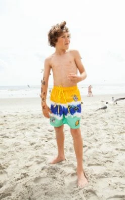 Cool Patch Tie Dye Swim Shorts -Clothing Shop swimwear cool patch tie dye swim shorts lola the boys 29589817458790