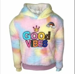 Tie Dye Good Vibes Fuzzy Hoodie 6 Tie Dye Good Vibes Fuzzy Hoodie -Clothing Shop tie dye good vibes fuzzy hoodie lola the boys 28630995370086