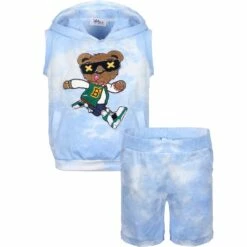 Varsity Bear Tie Dye Hoodie Set -Clothing Shop varsity bear tie dye hoodie set lola the boys 29618305171558