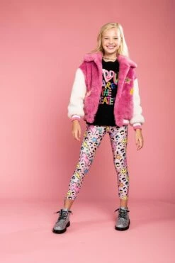 Varsity Patch Faux Fur Bomber -Clothing Shop varsity patch faux fur bomber pre order ships 9 16 lola the boys 29077703622758