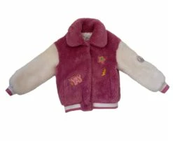 Varsity Patch Faux Fur Bomber -Clothing Shop varsity patch faux fur bomber pre order ships 9 16 lola the boys 29145229066342