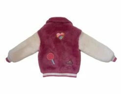 Varsity Patch Faux Fur Bomber -Clothing Shop varsity patch faux fur bomber pre order ships 9 16 lola the boys 29145229197414