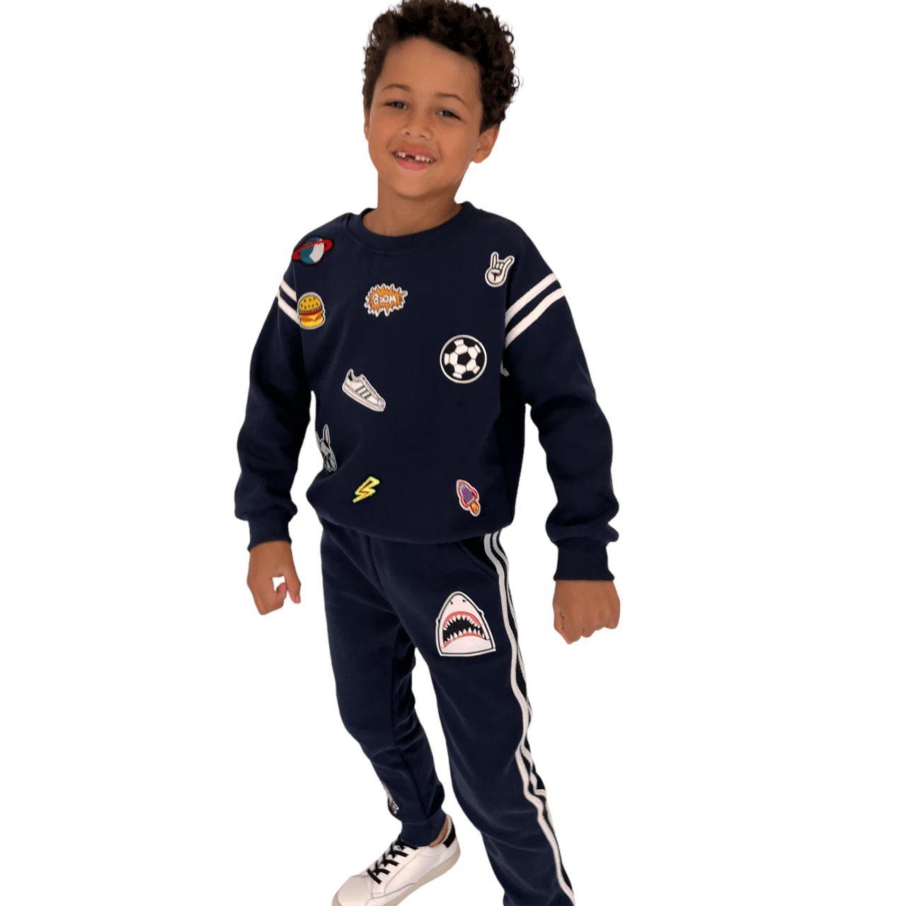 Varsity Patch Jogger Set Navy 9 Varsity Patch Jogger Set Navy - Image 9