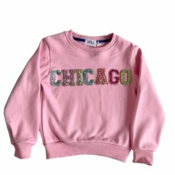 Women's Chicago Gem Sweatshirt - Pink -Clothing Shop women s chicago gem sweatshirt pink lola the boys 29123192946790