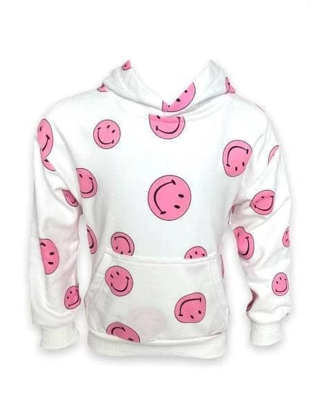 Women’s Pink Emoji Hoodie 2 Women’s Pink Emoji Hoodie - Image 2