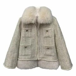 Womens Snow White Tweed Coat -Clothing Shop womens snow white tweed coat lola the boys 29500280242278