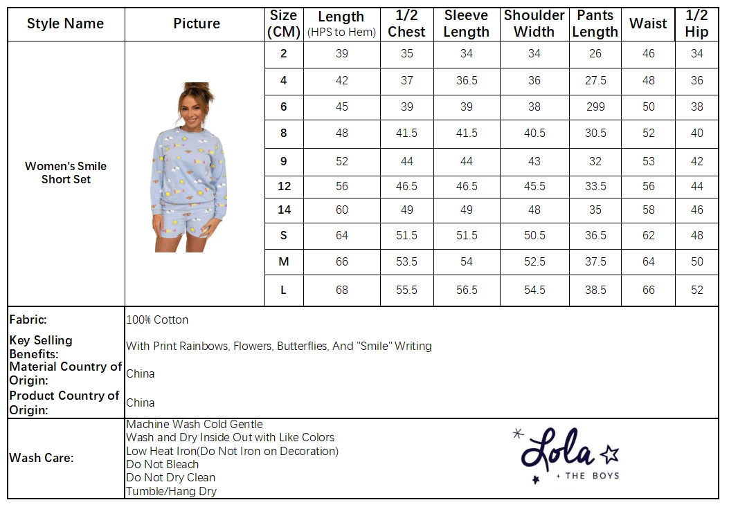 Women's Smile Short Set 4 Women's Smile Short Set - Image 4