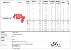 Womens Strawberry Ruffle Joggers Set -Clothing Shop womens womens strawberry ruffle joggers set lola the boys 29666248818790